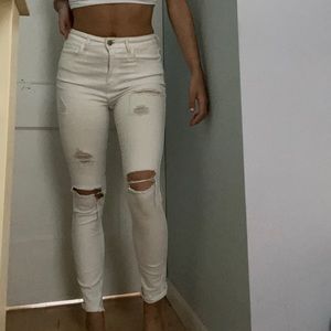 White Hollister Skinny Jeans